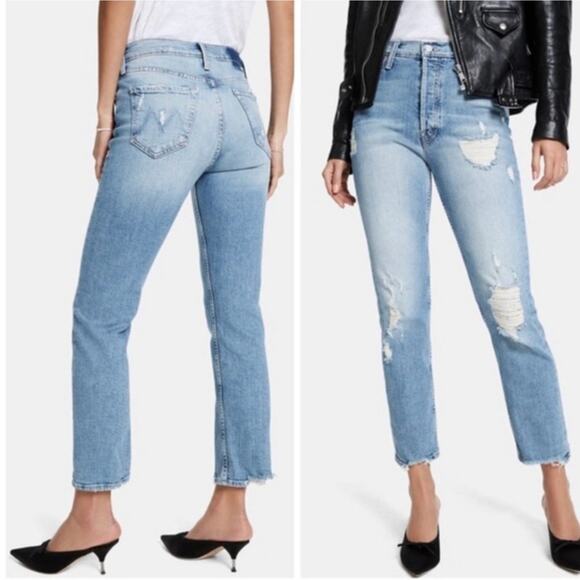 MOTHER SUPERIOR The Tomcat Ankle Jeans Quite Contrary Wash 25 Frayed - Picture 1 of 8
